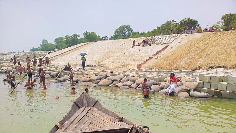 River Bank Protection Work in Mehendigonj, Barisal